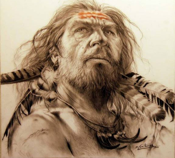 Hình minh họa một người Neanderthal. Rất có thể hoạt động giao phối giữa tổ tiên