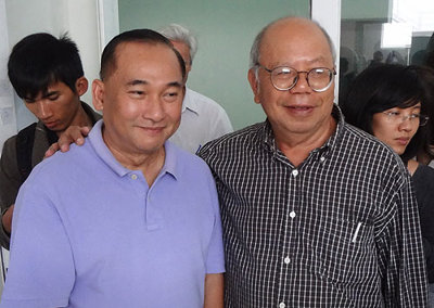 TS Nguyễn Chánh Khê (trái) và GS Nguyễn Đăng Hưng
